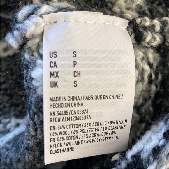 American Eagle AE Fair Isle sweater crewneck pullover cotton wool blend Size S - Picture 8 of 10